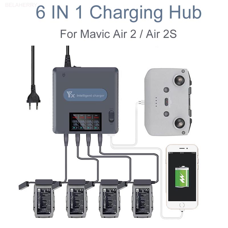 6ใน1แบตเตอรี่สำหรับ DJI Mavic  - Drone Power Bank บทวิจารณ์และราคา