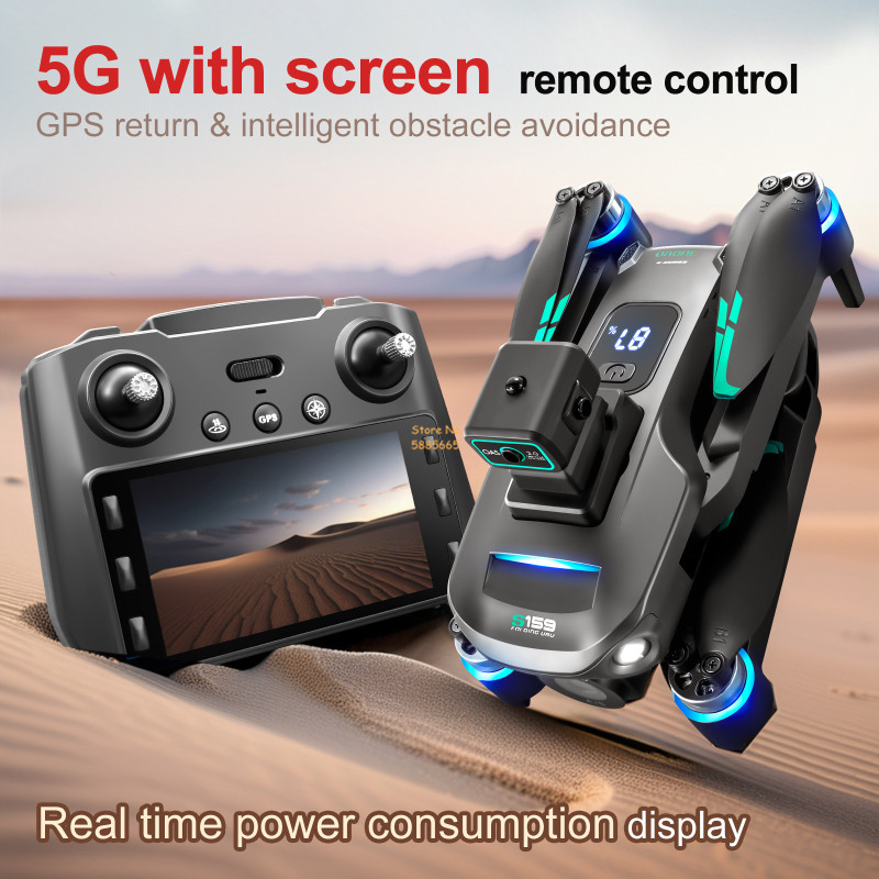 8K กล้องคู่ 5G WIFI FPV รีโมทค - Drone Controller Screen บทวิจารณ์และราคา