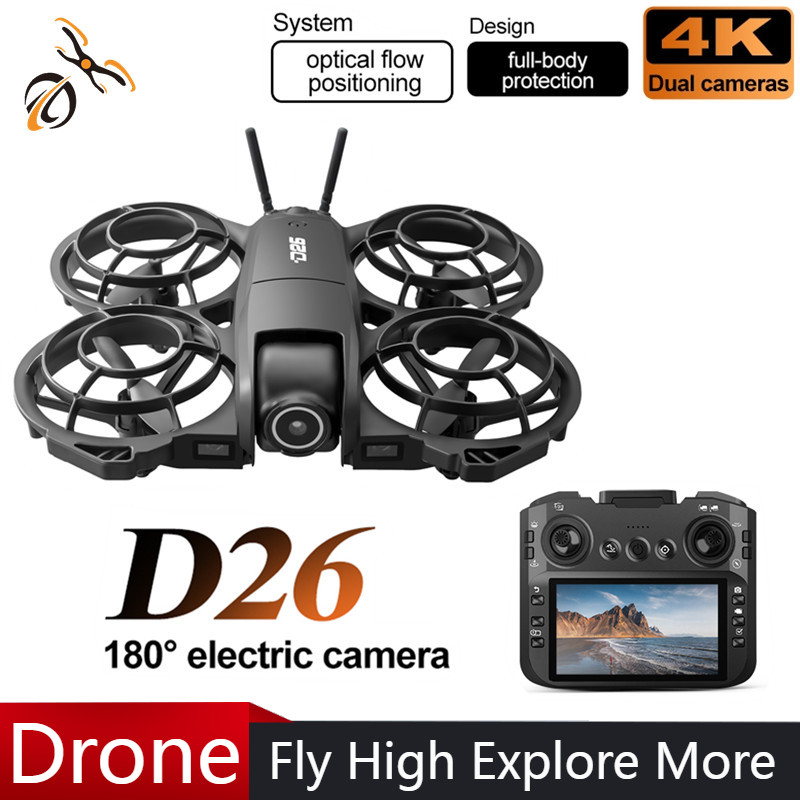 โดรน D26 4K ถ่ายภาพทางอากาศ HD - Drone Controller Screen บทวิจารณ์และราคา